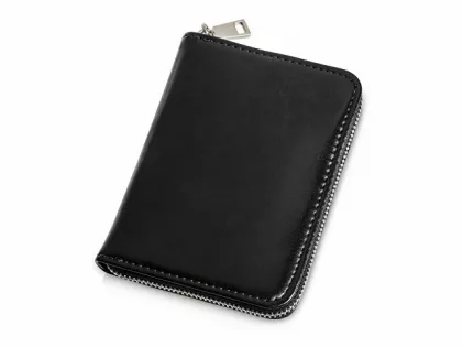 Картхолдер на молнии для 8 пластиковых карт с RFID защитой "Fabrizio", черный, фото 1