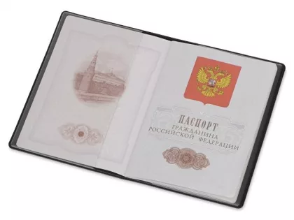 Классическая обложка для паспорта "Фэйвор (Favor)", черная, фото 2