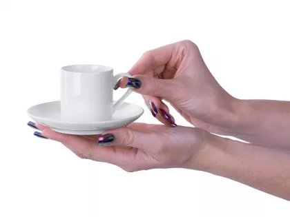 Кофейная пара прямой формы Espresso, 100мл, белый, фото 6
