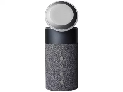 Колонка с беспроводной Magsafe-зарядкой для смартфона и наушников «Мьюзик», 15 Вт, черный, фото 6