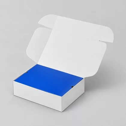 Коробка подарочная Zand XL белая с вкладкой, синий