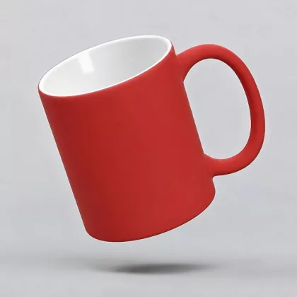 Кружка с покрытием soft-touch «Barrel of a Gum», красный (Р)