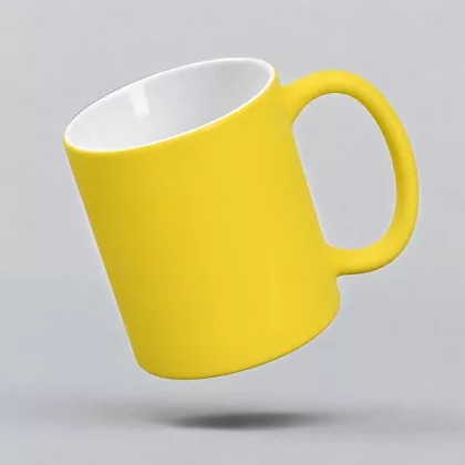 Кружка с покрытием soft-touch «Barrel of a Gum», желтый (Р)
