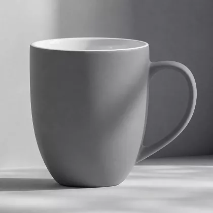 Кружка с покрытием soft-touch “Tulip Gum”, средне-серый NEW Cool gray 7C