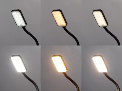 Лампа "Smart Flex" с беспроводным 3в1 (15W) ЗУ с MagSafe, часами, карандашницей и подсветкой логотипа, черный, фото 6