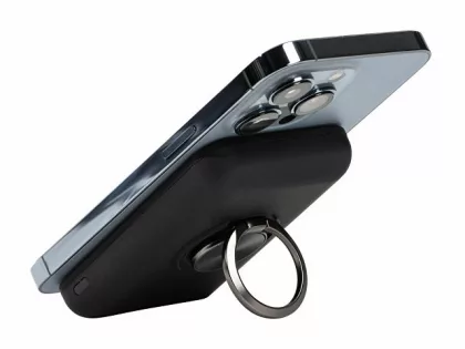 Магнитный беспроводной внешний аккумулятор "MagnetIQ", 5000 mah, 10 W, черный (Р), фото 9