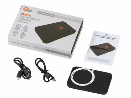Магнитный беспроводной внешний аккумулятор "MagnetIQ", 5000 mah, 10 W, черный (Р), фото 19