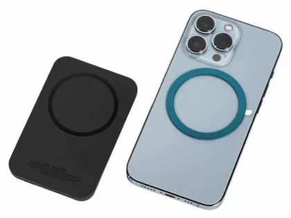 Магнитный беспроводной внешний аккумулятор "MagnetIQ", 5000 mah, 10 W, черный (Р), фото 5