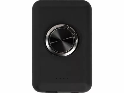 Магнитный беспроводной внешний аккумулятор "MagnetIQ", 5000 mah, 10 W, черный (Р), фото 4