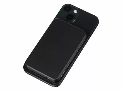 Магнитный беспроводной внешний аккумулятор "Razor", 5000 mAh, металл, черный (Р), фото 6