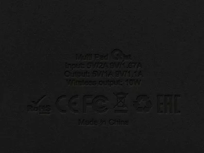 Многофункциональный коврик для мыши «Multi Pad» с беспроводной зарядкой и LCD экраном, 10 Вт, черный, фото 11