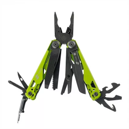 Мультитул Stinger, 107 х 19 мм, 19 функций, сталь, салатовый корпус, стоунвош, в картонной коробке, в комплекте нейлоновый чехол, фото 2