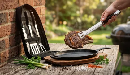 Набор для барбекю "Grill" в сумке, черный, фото 4
