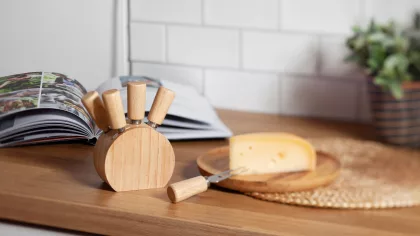 Набор для сыра "Chief of cheese" на подставке, натуральный, фото 6