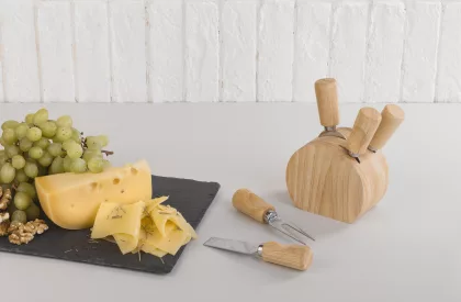 Набор для сыра "Chief of cheese" на подставке, натуральный, фото 2