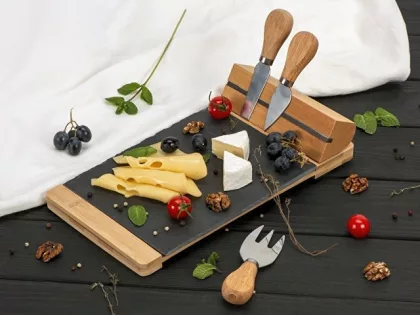 Набор для сыра из сланцевой доски и ножей Bamboo collection "Taleggio" (Р), фото 7