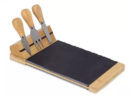 Набор для сыра из сланцевой доски и ножей Bamboo collection "Taleggio" (Р), фото 2