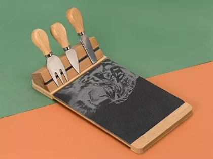 Набор для сыра из сланцевой доски и ножей Bamboo collection "Taleggio" (Р), фото 5