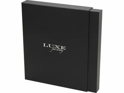 Набор Legato Elegance из блокнота формата А5 в твердой обложке и ручки-роллера, черный/черный, фото 6