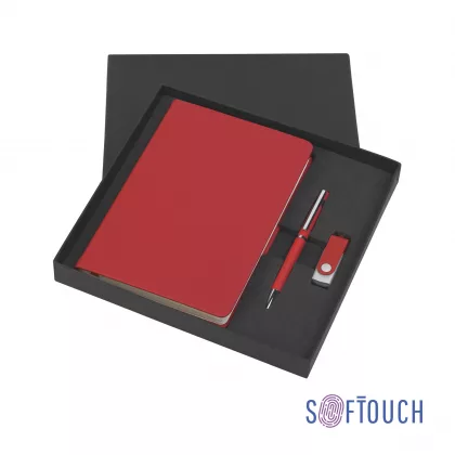 Набор подарочный "Бари", покрытие soft touch, красный, фото 1