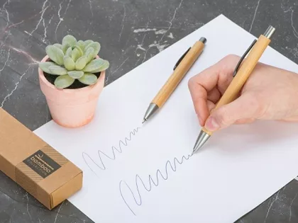 Набор ручка и механический карандаш "Tender bamboo", натуральный, фото 7