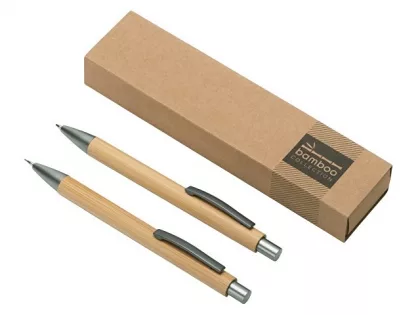 Набор ручка и механический карандаш "Tender bamboo", натуральный, фото 1