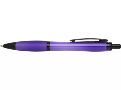 Nash шариковая ручка из переработанного пластика с черной отделкой (черные чернила) - Фиолетовый, фото 3