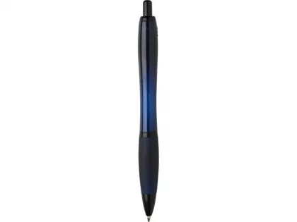 Nash шариковая ручка из переработанного пластика с черной отделкой (черные чернила) - Темно-синий, фото 4