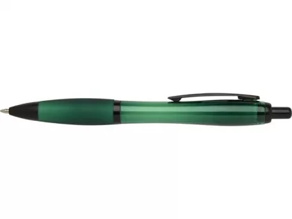 Nash шариковая ручка из переработанного пластика с черной отделкой (черные чернила) - Зеленый, фото 3