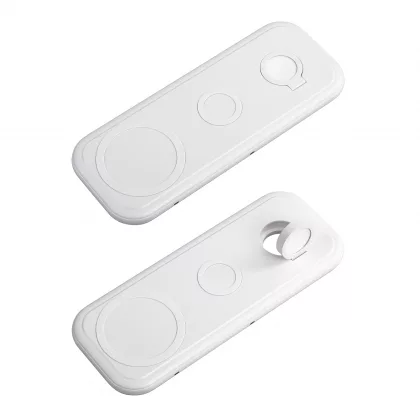 Настольная беспроводная (15W) зарядная станция "Snow Board" для смартфона, часов и наушников, белый, фото 3