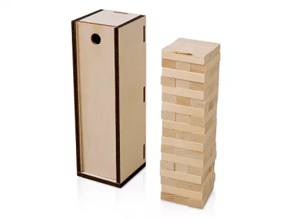 Настольная игра из дерева "Башня" в деревянной коробке, фото 1