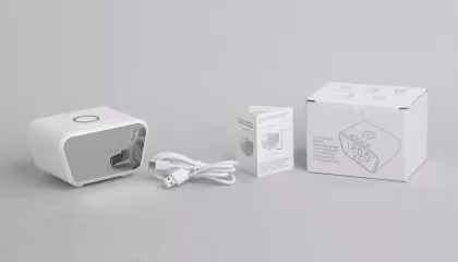 Настольные часы "Smart Clock" с беспроводным (15W) зарядным устройством, будильником и термометром, белый, фото 7