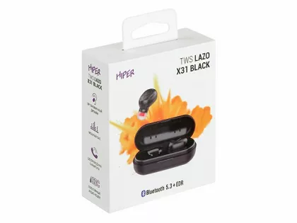 Наушники HIPER TWS Lazo X31 Black (HTW-LX31) Bluetooth 5.3 гарнитура, Черный (Р), фото 5