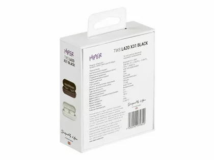 Наушники HIPER TWS Lazo X31 Black (HTW-LX31) Bluetooth 5.3 гарнитура, Черный (Р), фото 6