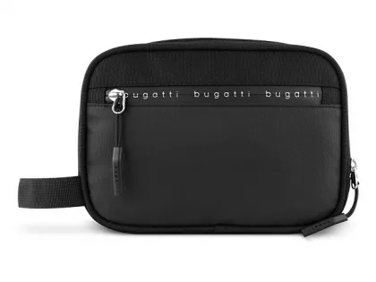 Несессер BUGATTI БЛАНК ОБЛЕГЧЕННАЯ | BLANC DELIGHT, чёрный, нейлон RPET600D/тарпаулин/полиэстер, 22х10х16 см, фото 2