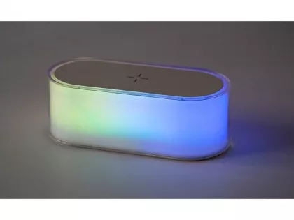 Ночник с беспроводной зарядкой и RGB подсветкой "Miracle", 15 Вт, белый (Р), фото 11