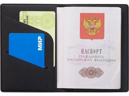Обложка для паспорта "Фэйвор (Favor)", черная, фото 4