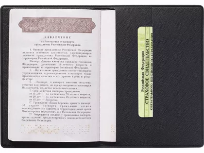 Обложка для паспорта "Фэйвор (Favor)", черная, фото 5