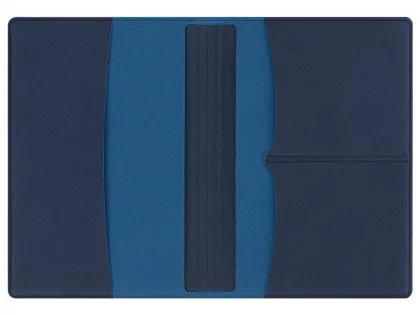 Обложка для паспорта с RFID защитой отделений для пластиковых карт "Фэйвор (Favor)", синяя, фото 5