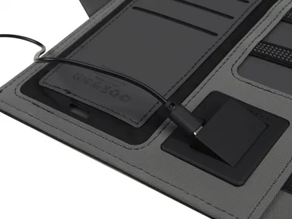 Органайзер с беспроводной зарядкой 5000 mAh "Powernote", светло-серый, фото 6