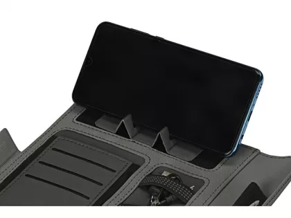 Органайзер с беспроводной зарядкой 5000 mAh "Powernote", светло-серый, фото 13