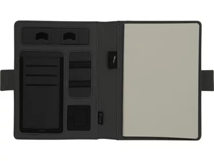 Органайзер с беспроводной зарядкой 5000 mAh "Powernote", светло-серый, фото 11