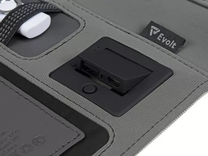 Органайзер с беспроводной зарядкой 5000 mAh "Powernote", светло-серый (P), фото 5