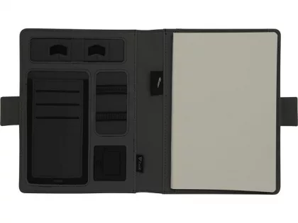 Органайзер с беспроводной зарядкой 5000 mAh "Powernote", светло-серый (P), фото 11