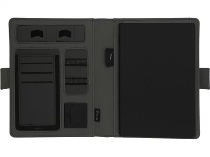 Органайзер с беспроводной зарядкой 5000 mAh "Powernote", темно-серый, фото 11