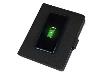 Органайзер с беспроводной зарядкой 5000 mAh "Powernote", темно-серый, фото 2