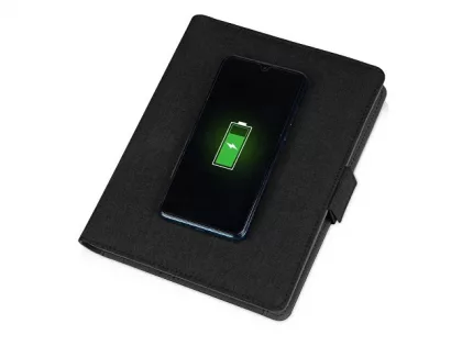 Органайзер с беспроводной зарядкой 5000 mAh "Powernote", темно-серый (P), фото 2