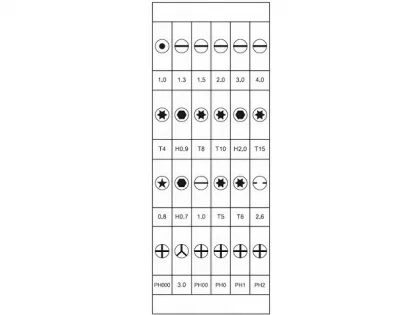 Отвертка с набором из 24 насадок "Bits", черный, фото 8