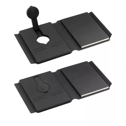 Папка А5 с беспроводным (10W) зарядным устройством 5000 mAh, с MagSafe и блокнотом, черный, фото 5