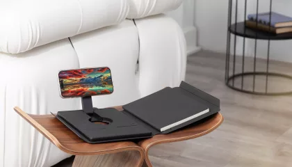 Папка А5 с беспроводным (10W) зарядным устройством 5000 mAh, с MagSafe и блокнотом, черный, фото 2
